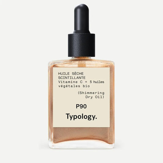 P90 - Huile sèche scintillante Vitamine C + 5 huiles végétales bio