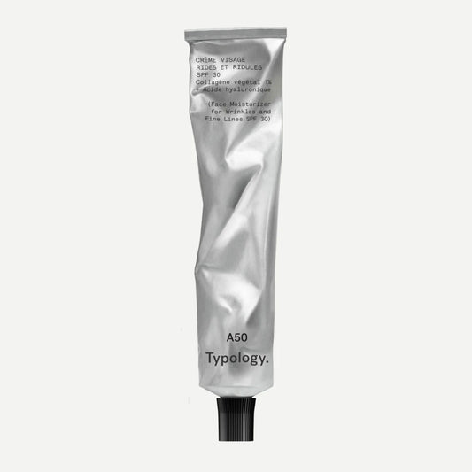A50 - Crème visage rides et ridules SPF 30 Collagène végétal 1% + Acide hyaluronique